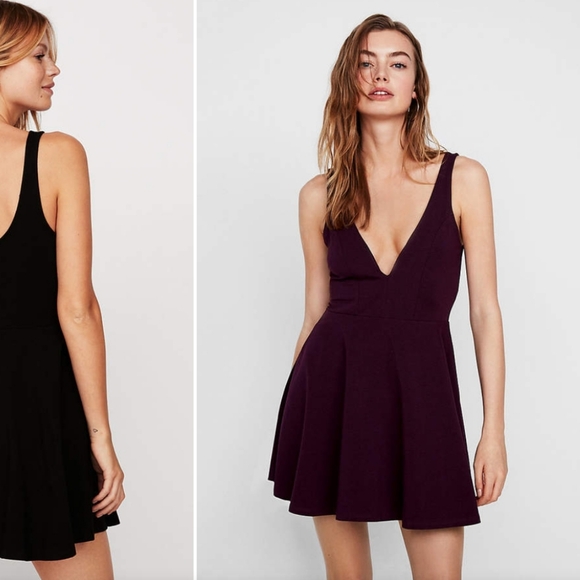 Express black lace dress w/ lining, v-neck lined shorts Revenge Dress Si… - Picture 1 of 12